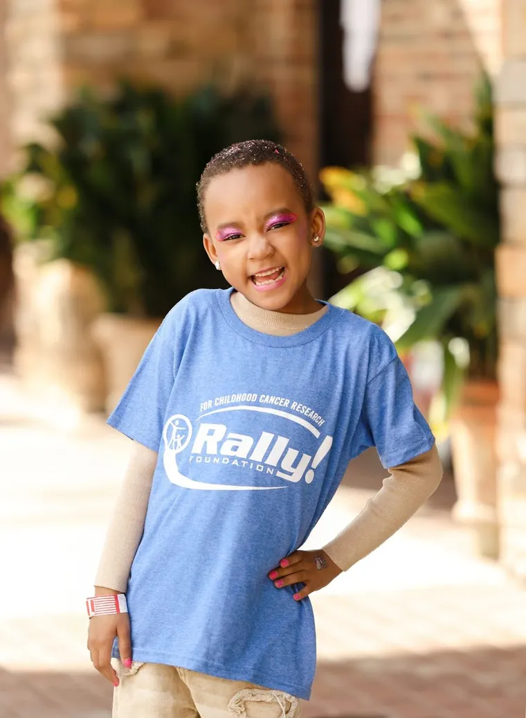 Rally Kid Janaa in a Rally shirt