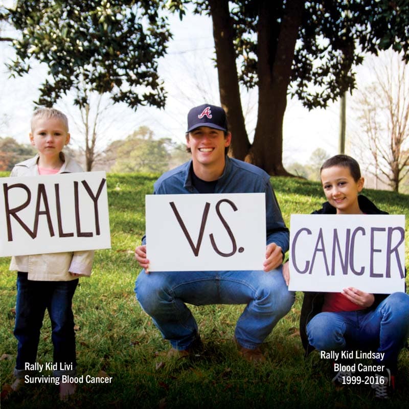 BRIAN MCCANN HOSTS CHILDREN FIGHTING CANCER AT ATLANTA BRAVES GAME