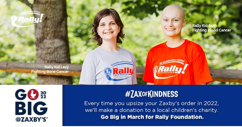 This Month, Go Big with Zaxby’s for Rally Foundation